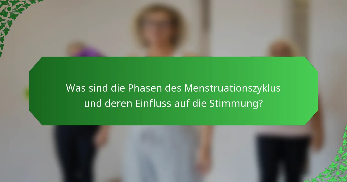 Was sind die Phasen des Menstruationszyklus und deren Einfluss auf die Stimmung?